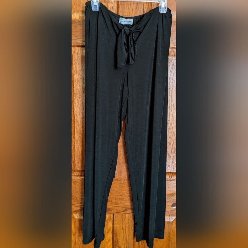 Portocruz Swimsuit Black Cover Up Sheer Pants - Size L